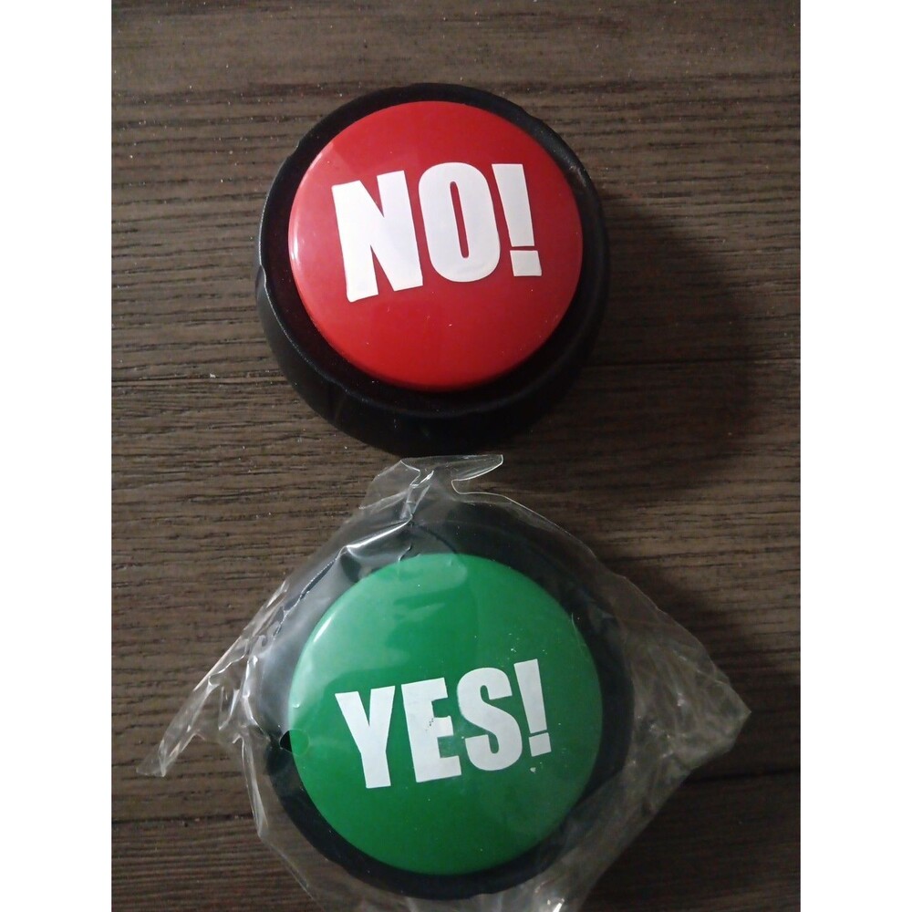 Humorous Buzzer Buttons 10 Amusing Saying for Yes & No Novelty FUN